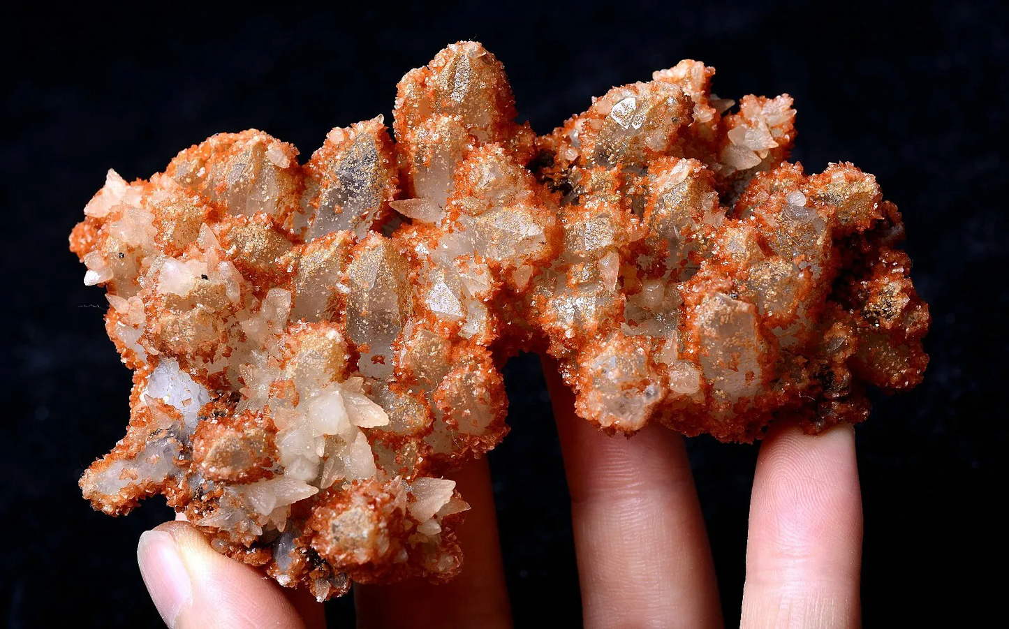 149gNatural Rare Rootless Red CRYSTAL & Calcite Mineral Specimen/Inner Mongolia