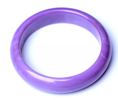 60mm Natural Phosphosiderite Purple Gemstone Madam Cure Bracelet Inner Diameter