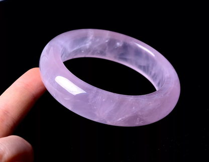 Beauty Natural Cure Rose Quartz Mozambique Crystal Bangle Inner Diameter 59mm