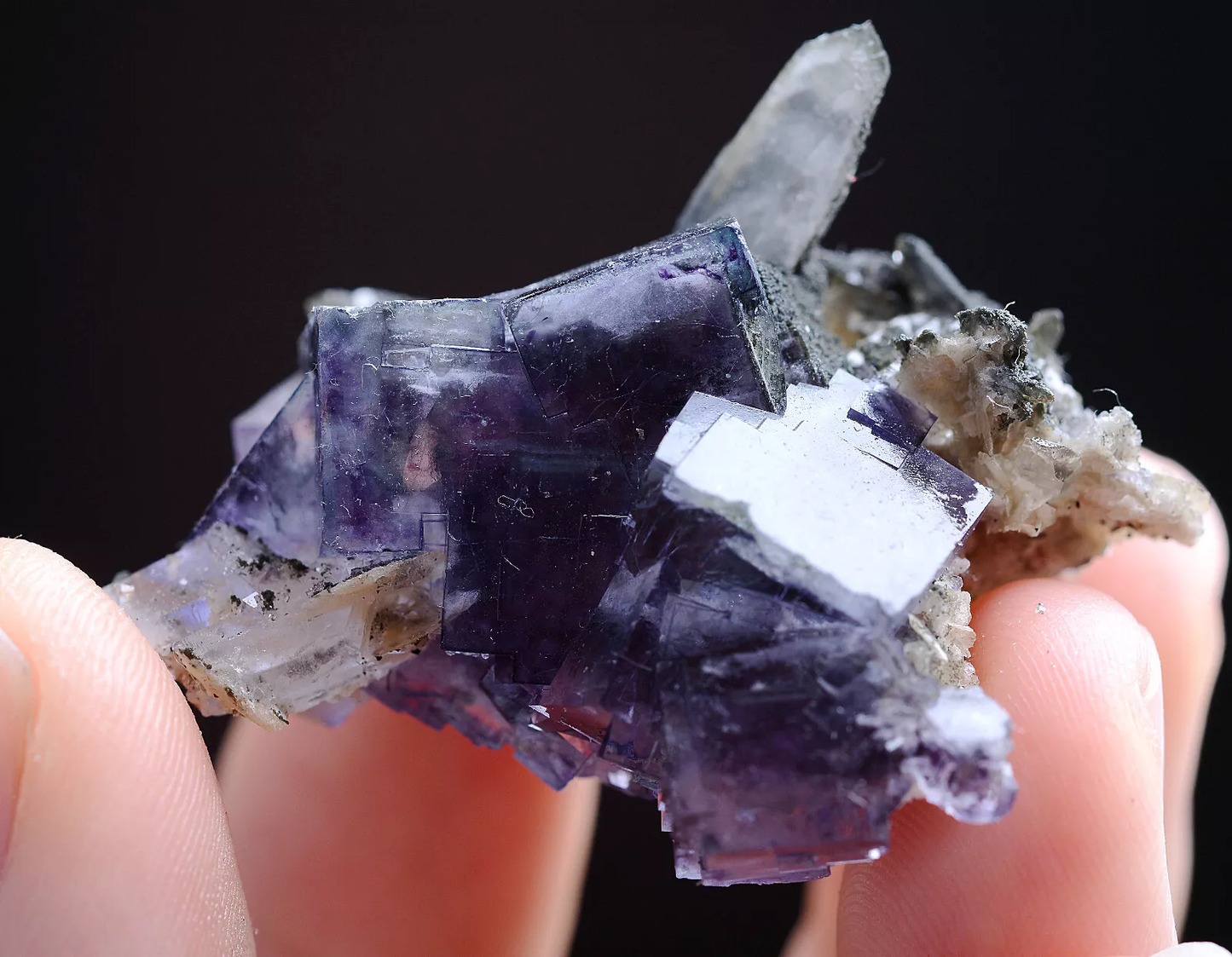 23g Natural Bismuthite Purple FLUORITE & Crystal Mineral Specimen/ Yaogangxian