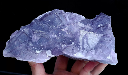 1733g Natural Phantom Window Cube Blue Purple Fluorite Mineral Specimen/ China