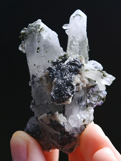 41g Natural Bismuthinite & Crystal Cluster Mineral Specimen/YaoGangXian China