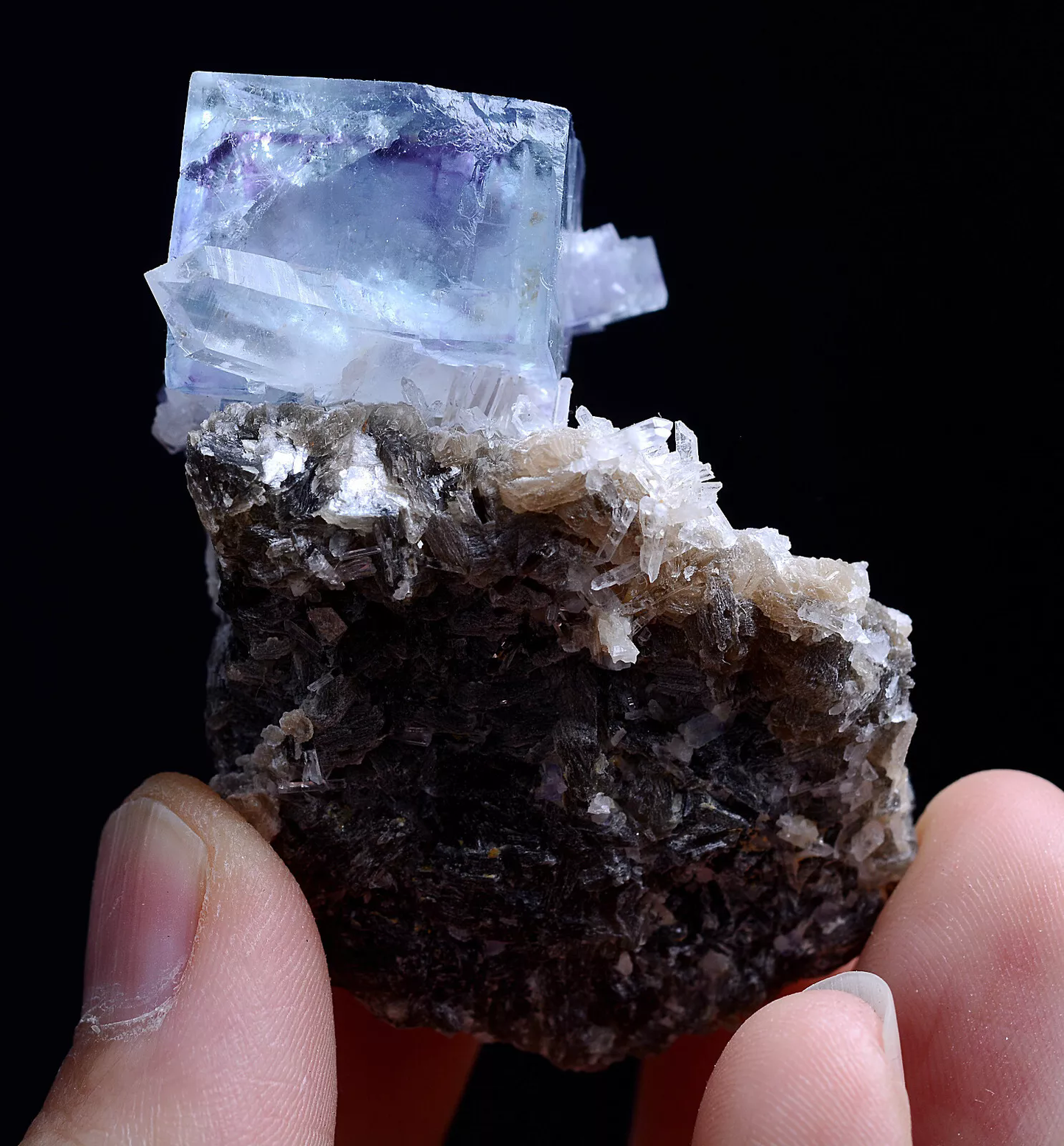 51g Natural Phantom Window Purple FLUORITE Mineral Specimen/Yaogangxian China