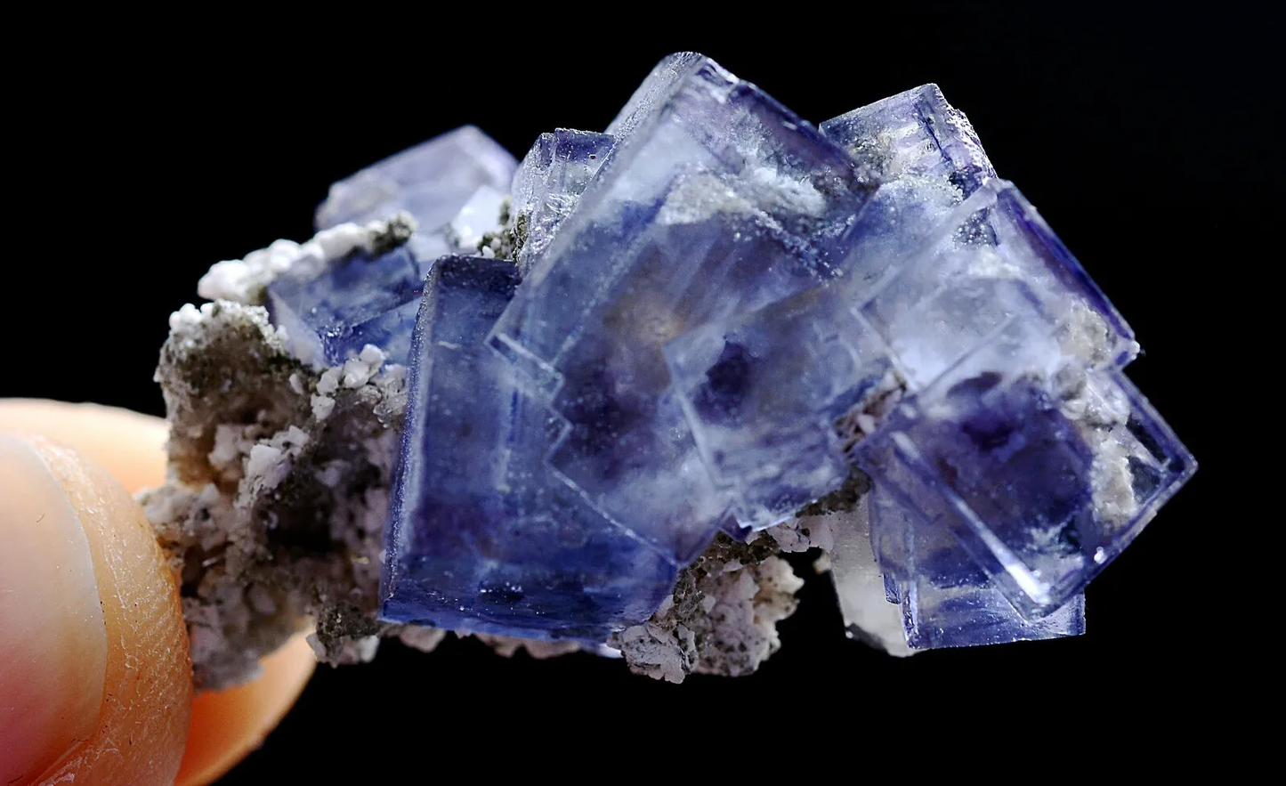 12g Natural Purple Window Fluorite Crystal  Mineral Specimen/ Yaogangxian China