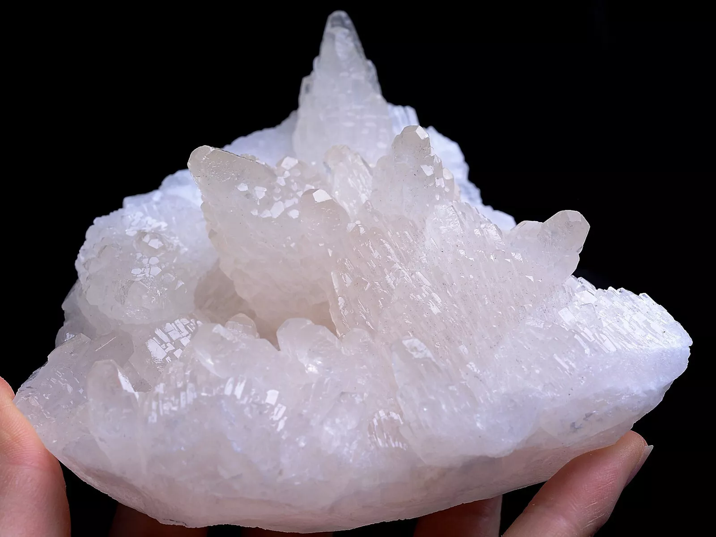 Natural Calcite Pink Fluorescent Tower-Like Crystal Mineral Specimen 668.g