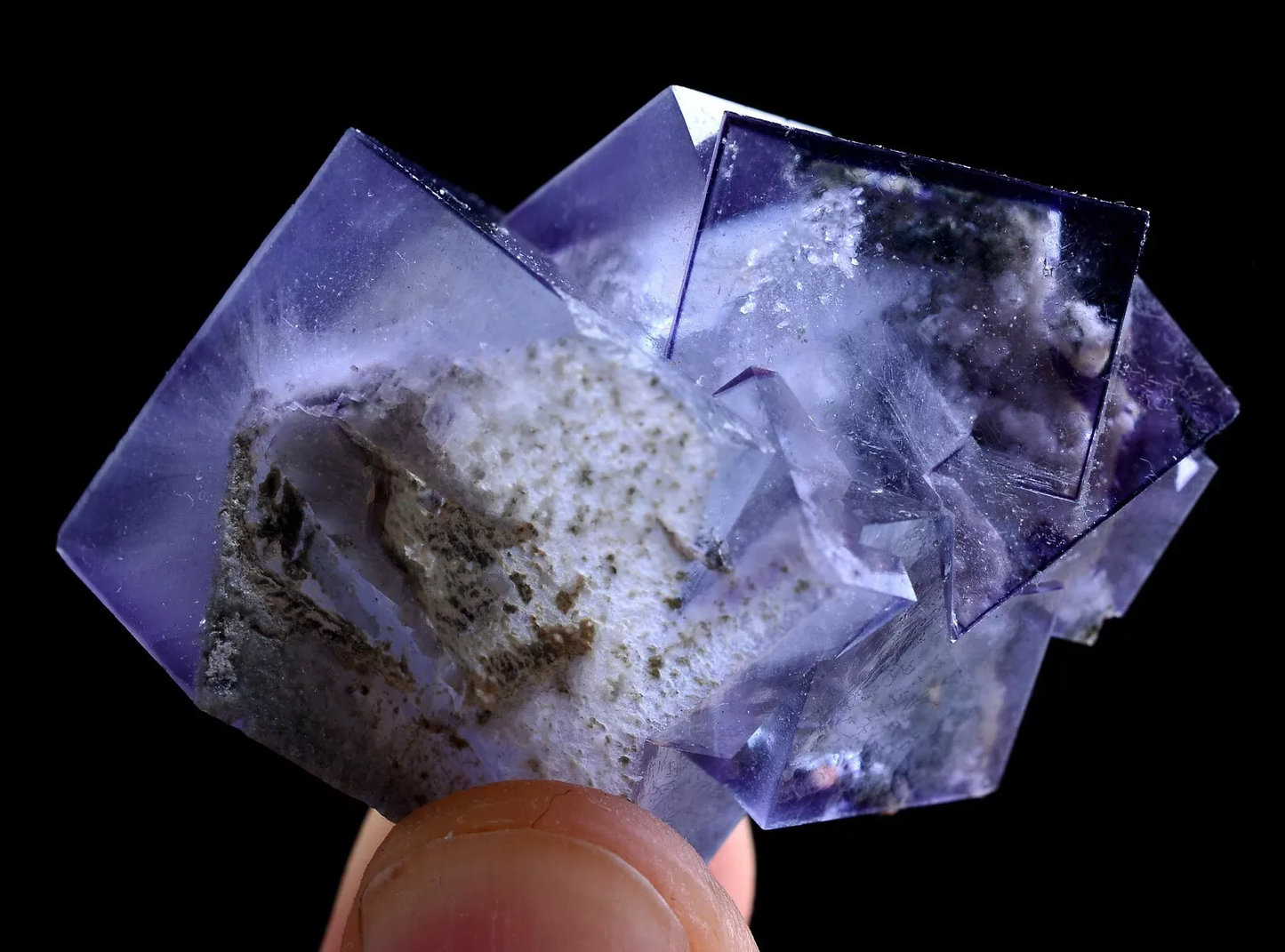 28.20g Natural Clear Phantom Purple FLUORITE Mineral Specimen /Yaogangxian China