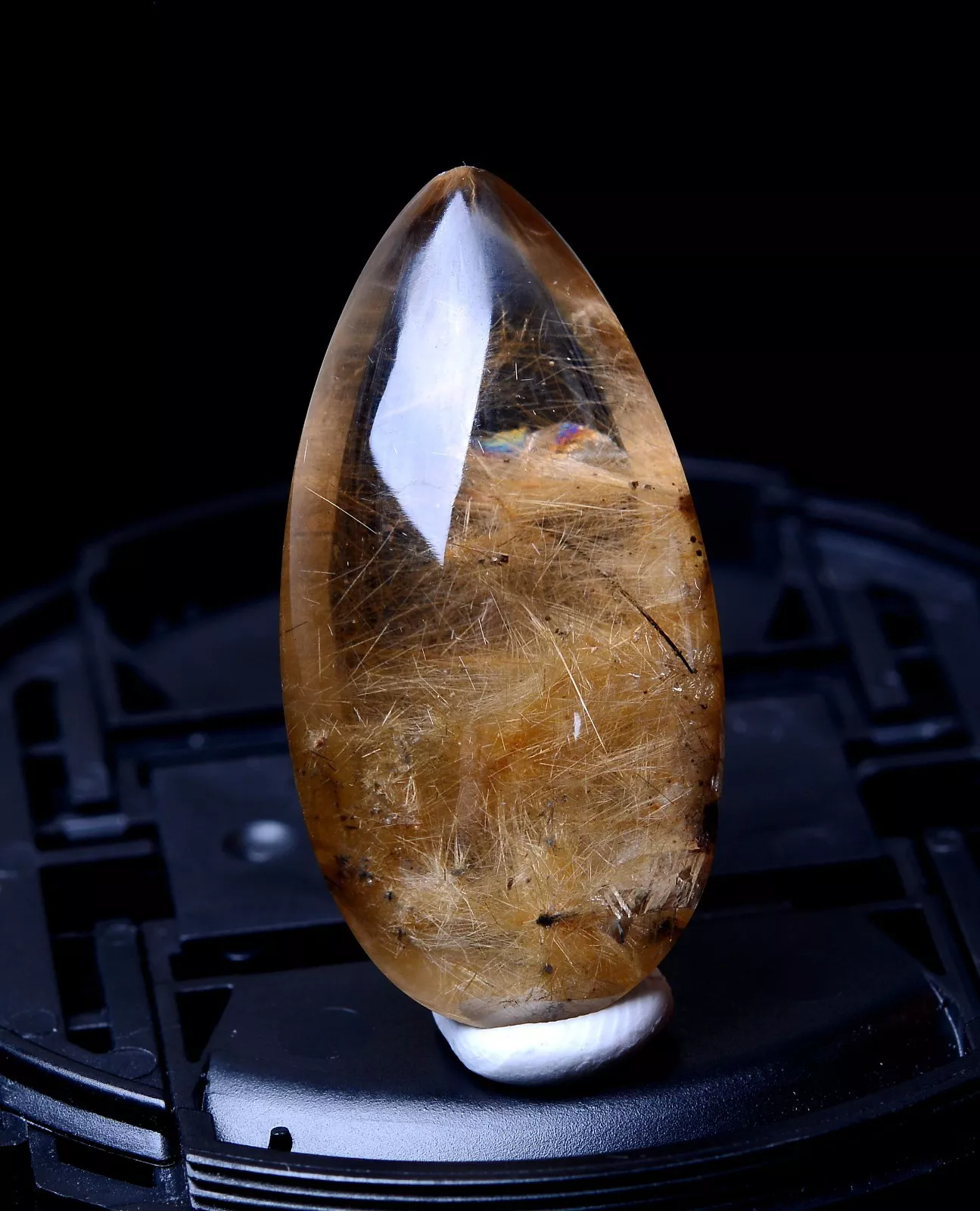 46.2ct Natural Gold Rutilated Quartz Crystal Woman Men Cure Powerful Pendant