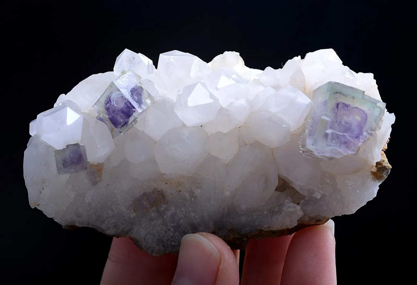 121.0g Natural Window Purple Fluorite Crystal Mineral Specimen/YaogangxianChina