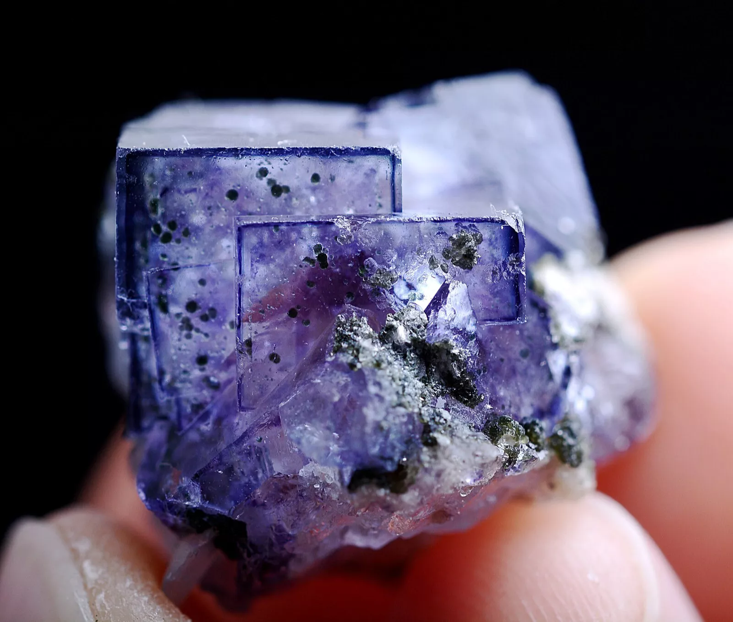 7.7g Natural Phantom Purple FLUORITE Calcite Mineral Specimen/Yaogangxian China