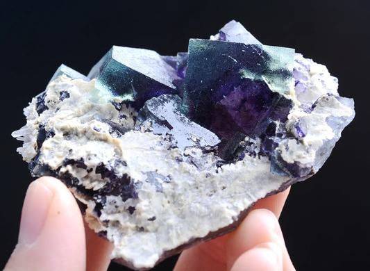 76g Natural Devil's Eye Purple FLUORITE Mineral Specimen/Inner Mongolia  China