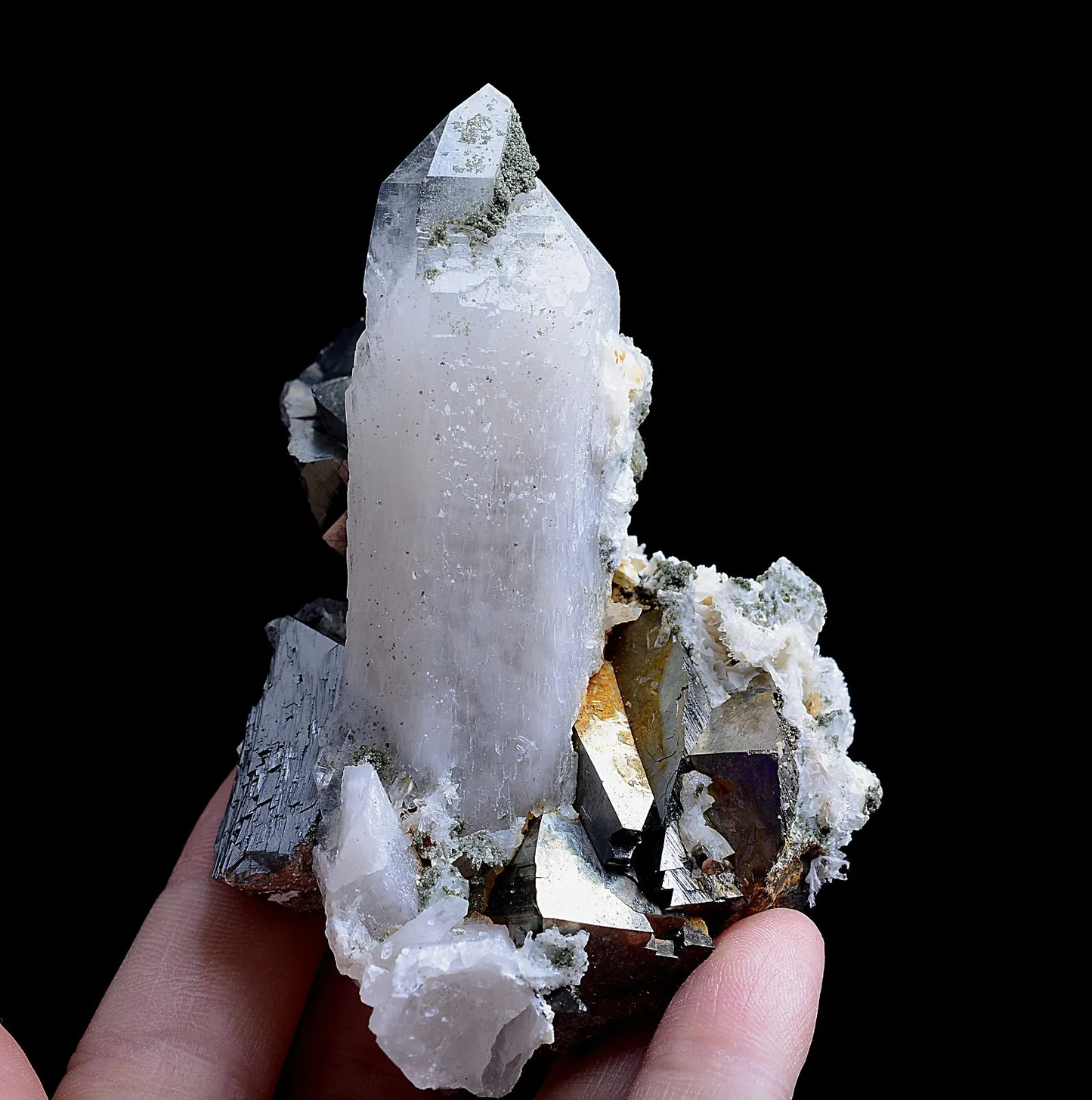 237g Natural Arsenopyrite & CRYSTAL CLUSTER Mineral Specimen/Yaogangxian China