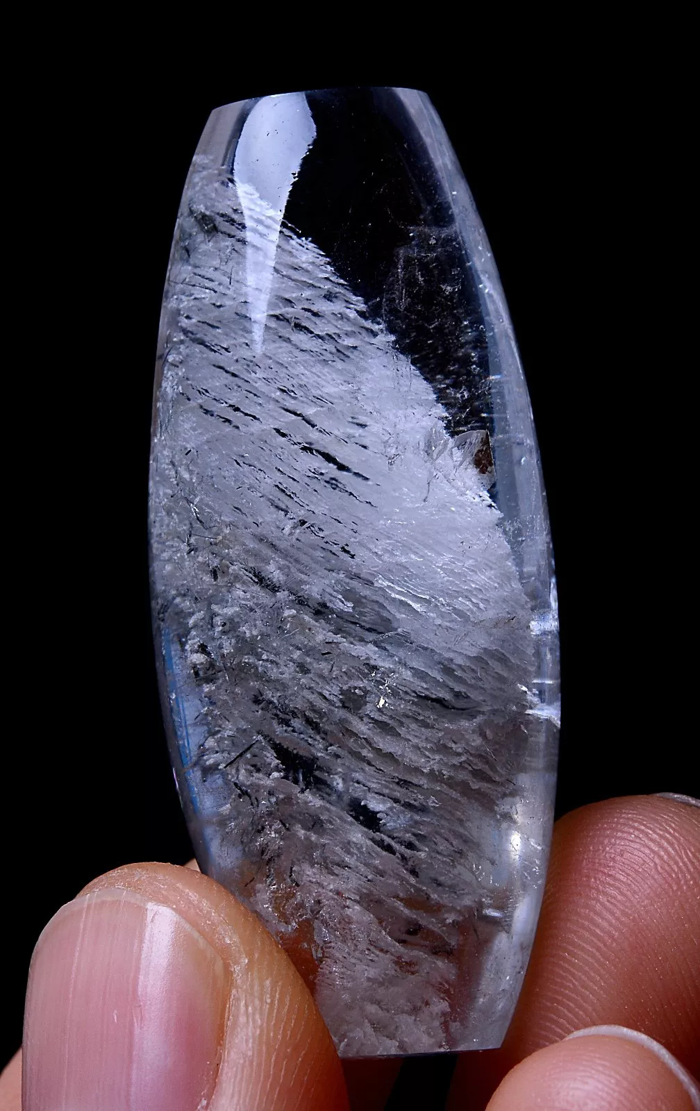 17.18g Natural Ghost White Thousand layer Phantom Quartz Crystal Pendant Healing