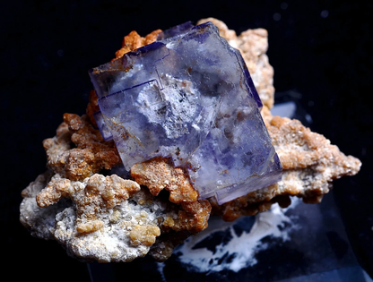 67g Natural Cube Purple FLUORITE & Dolomite Mineral Specimen/ Yaogangxian China