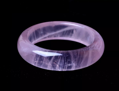 58.5mmNATURAL CURE ROSE QUARTZ MOZAMBIQUE CRYSTAL WOMAN BRACELET INNER DIAMETER