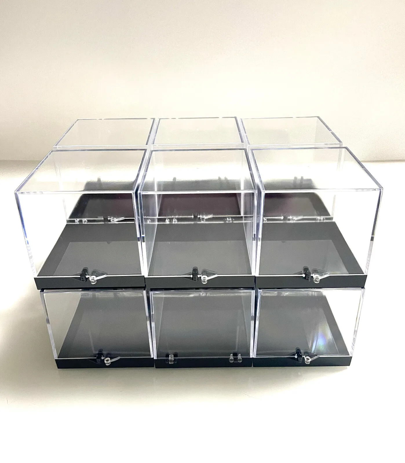 10pcs Acrylic Display Box Mineral Specimen Jewelry Square Collecting Case