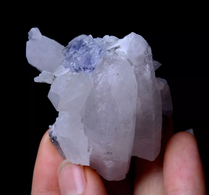 73.52g NEWLY DISCOVERED RARE PURPLE FLUORITE &CRYSTAL SYMBIOTIC MINERAL SAMPLES