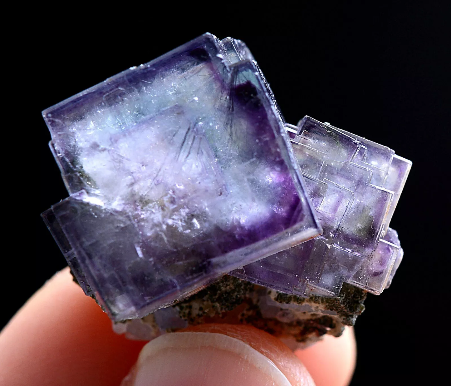 15g Natural Phantom Window Purple Fluorite Mineral Specimen/ Yaogangxian  China