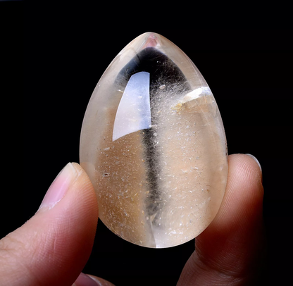 32.88g Natural Clear Rabbit Hair "Stone Inside Stone"Quartz Crystal Pendant