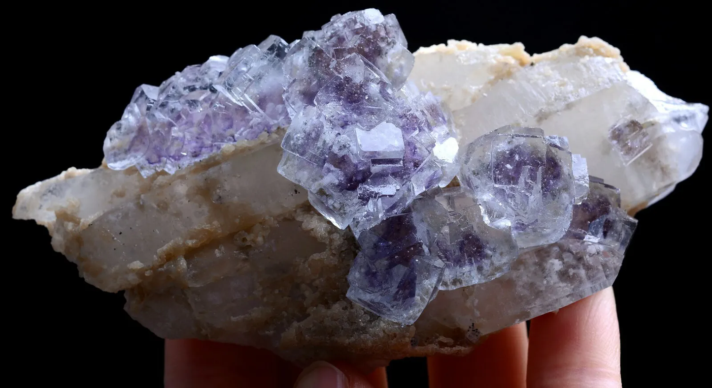 149g Natura Clear Purple FLUORITE  CRYSTAL Mineral Specimen/Yaogangxian China