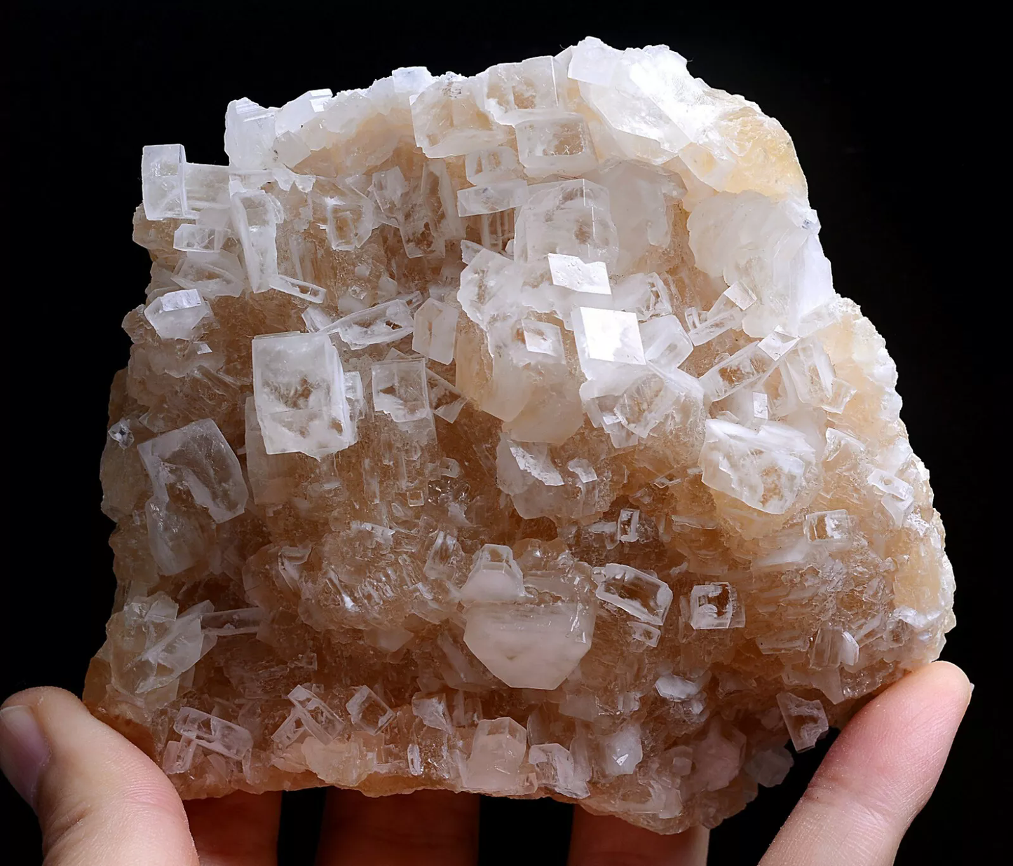 375.0g New Varieties Natural Fluorescent hexagon Calcite Mineral Specimen/China