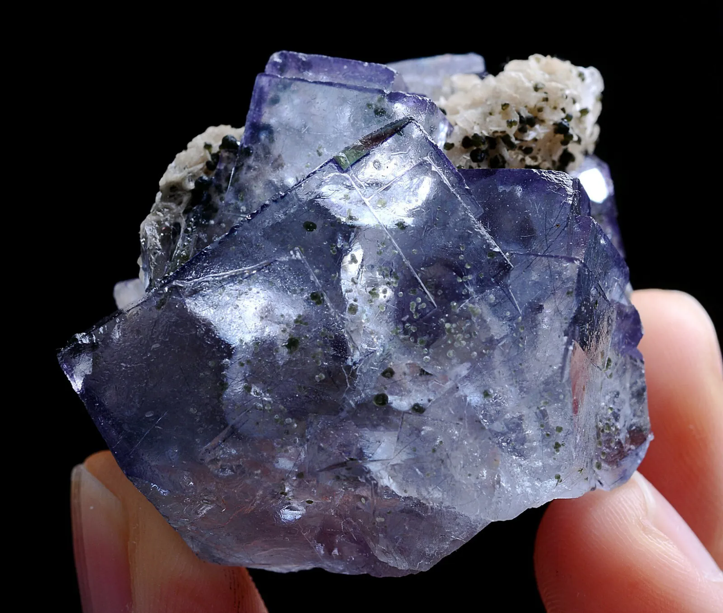 50gNatural Purple Fluorite Calcite & Arsenopyrite Mineral Specimen/ Yaogangxian