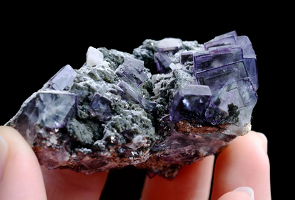 76gNatural Phantom Window Purple Fluorite Crystal Mineral Specimen/Yaogangxian