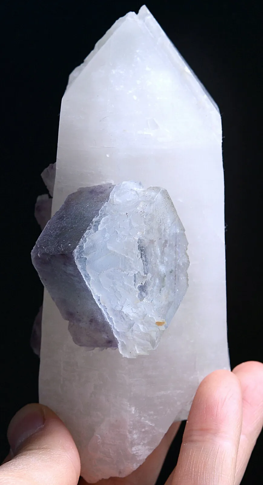 466g Natural Double Color Purple Fluorite Crystal Mineral Specimen/ Yaogangxian