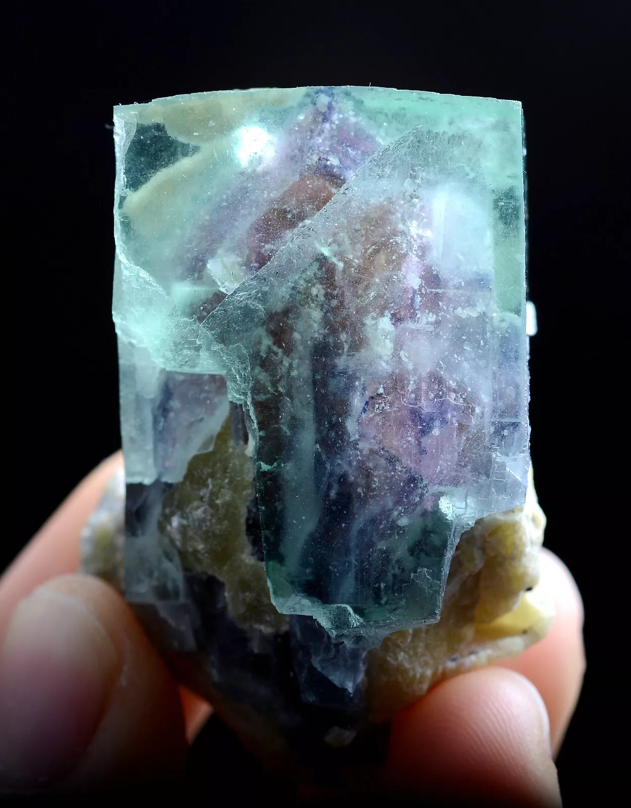 42g Natural Green Purple Strip FLUORITE Mineral Specimen/Inner Mongolia China