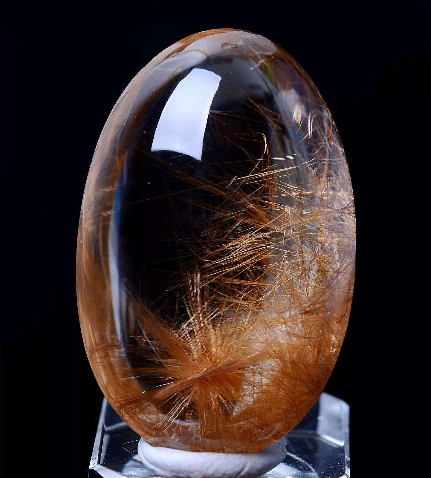 21.30g Natural Gold Rutilated Quartz Hair Crystal Woman Cure Powerful Pendant