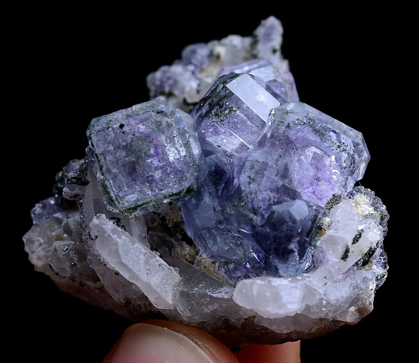 22.g Newly DISCOVERED RARE CUBE PURPLE FLUORITE MINERAL SAMPLES/YaoGang Xian