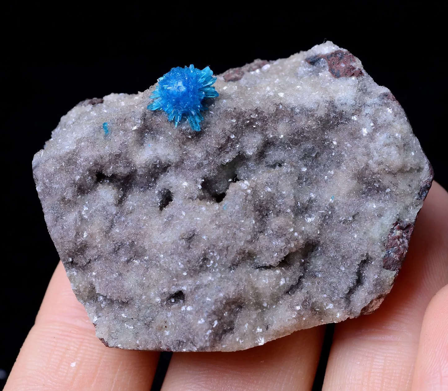 44.09g Natural CAVANSITE & ZEOLITE Crystal Symbiotic Mineral Specimen/India