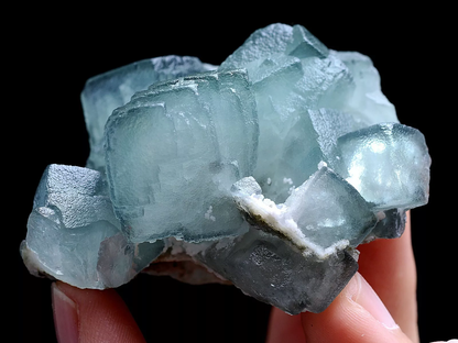 99g Natural Phantom Window Green Cubic Fluorite CLUSTER Mineral Specimen