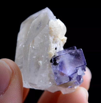 28.1g Natural Purple Fluorite & Crystal Mineral Specimen/Yaogangxian  China