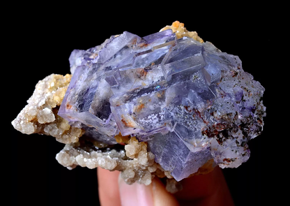 67.1g RARE PURPLE FLUORITE & POLYMINERAL SYMBIOSIS MINERAL SAMPLES YaoGang Xian