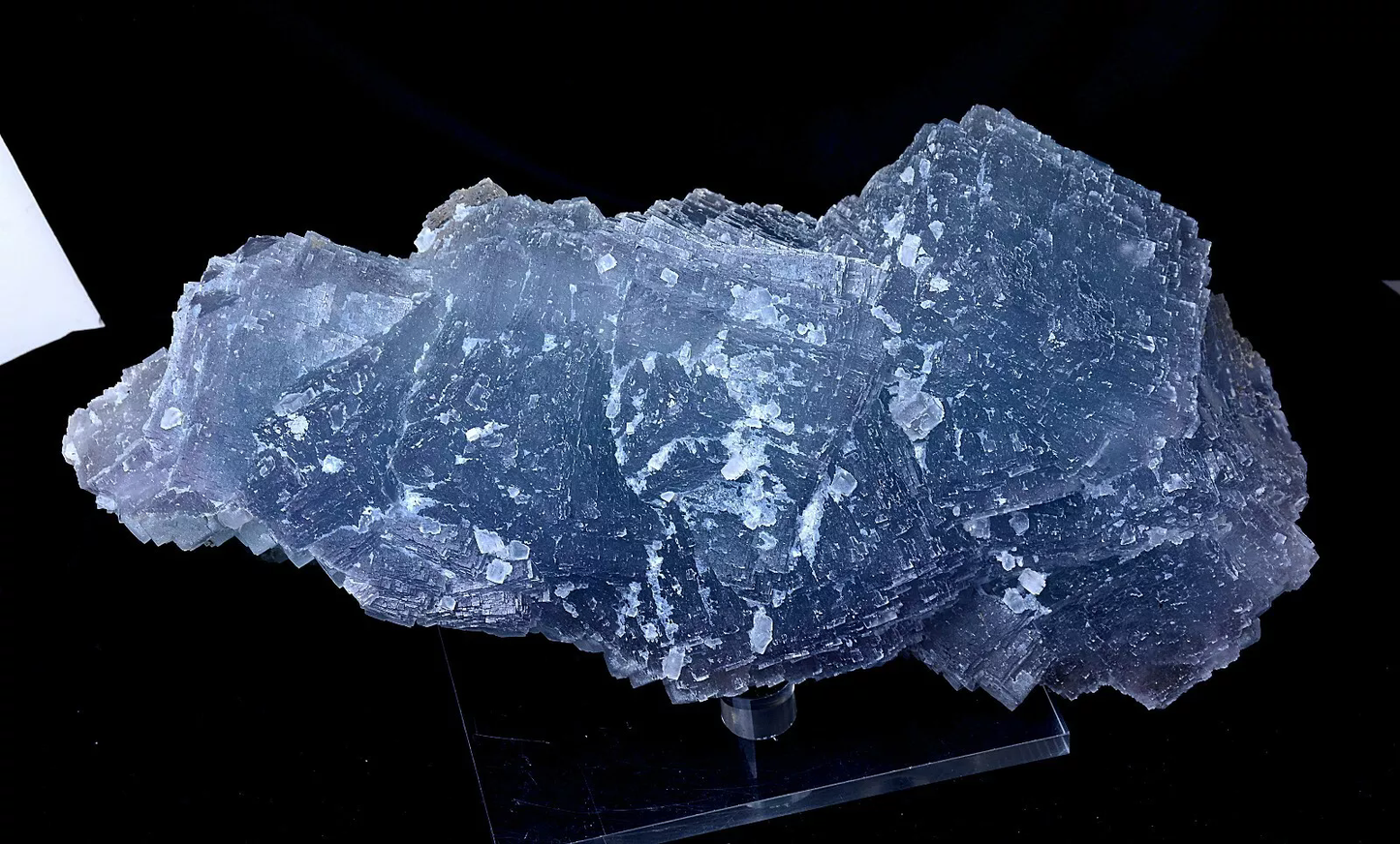 11.LB New Find Transparent Blue Cube Fluorite Crystal Cluster Mineral Specimen