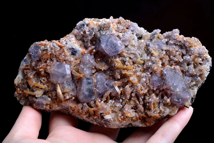 518.g Natural Purple Fluorite & Calcite Dolomite Mineral Specimen/Inner Mongolia