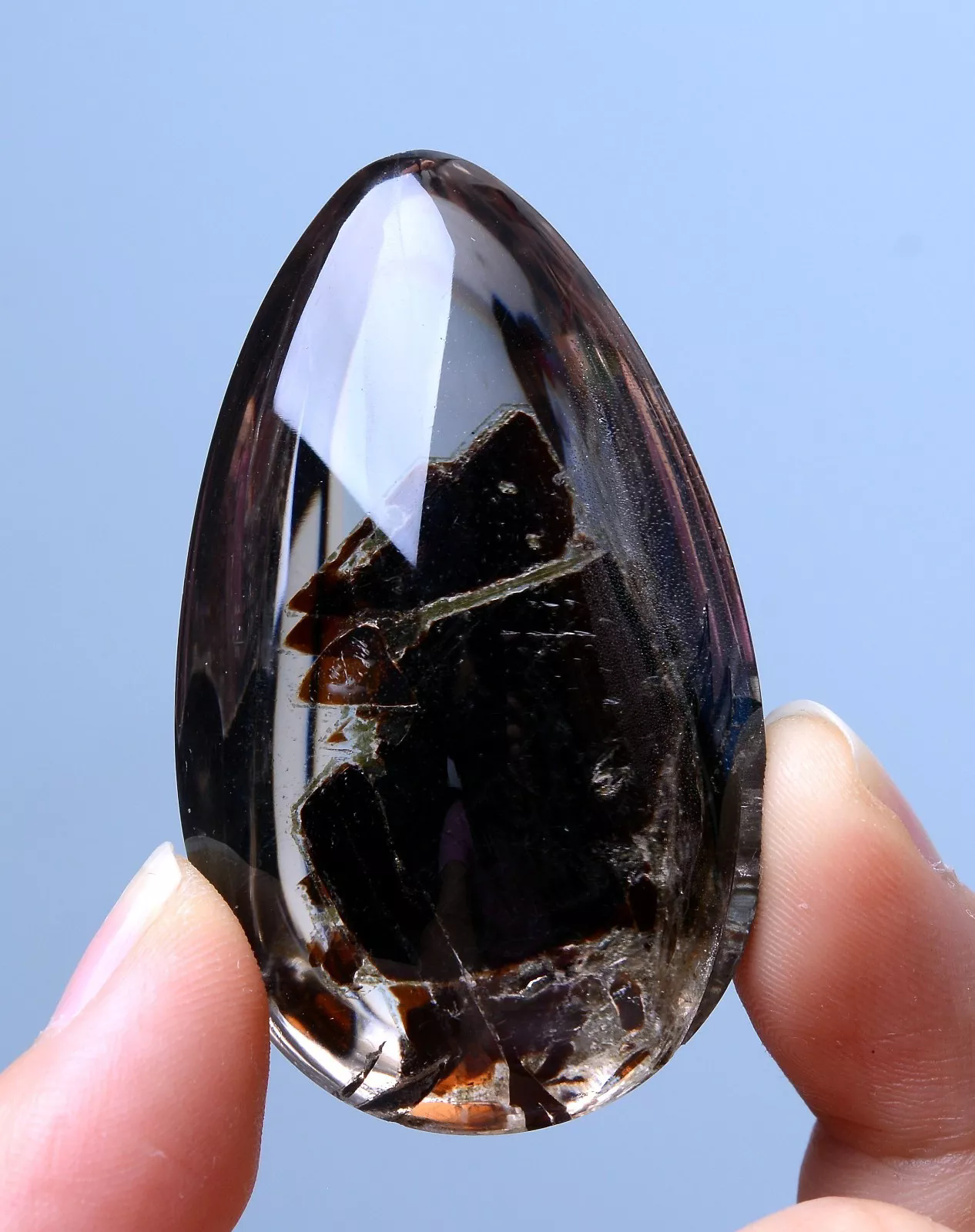 37.87g RARE NATURAL Clear Mica Quartz "Stone in Stone" Crystal Pendant Healing