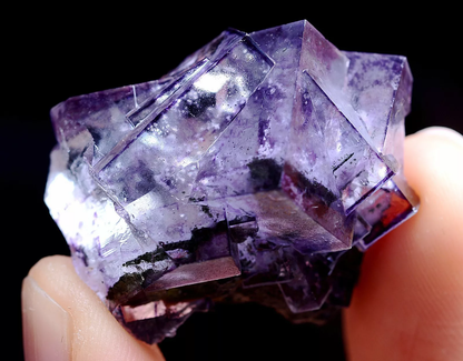 16g Newly DISCOVERED RARE CUBE PURPLE FLUORITE MINERAL SAMPLES/YaOgang xian