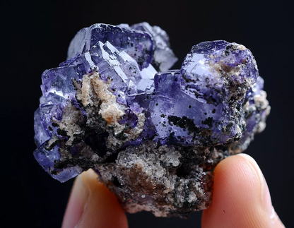 36.2g Natural Clear Purple Fluorite Arsenopyrite Mineral Specimen/Yaogangxian