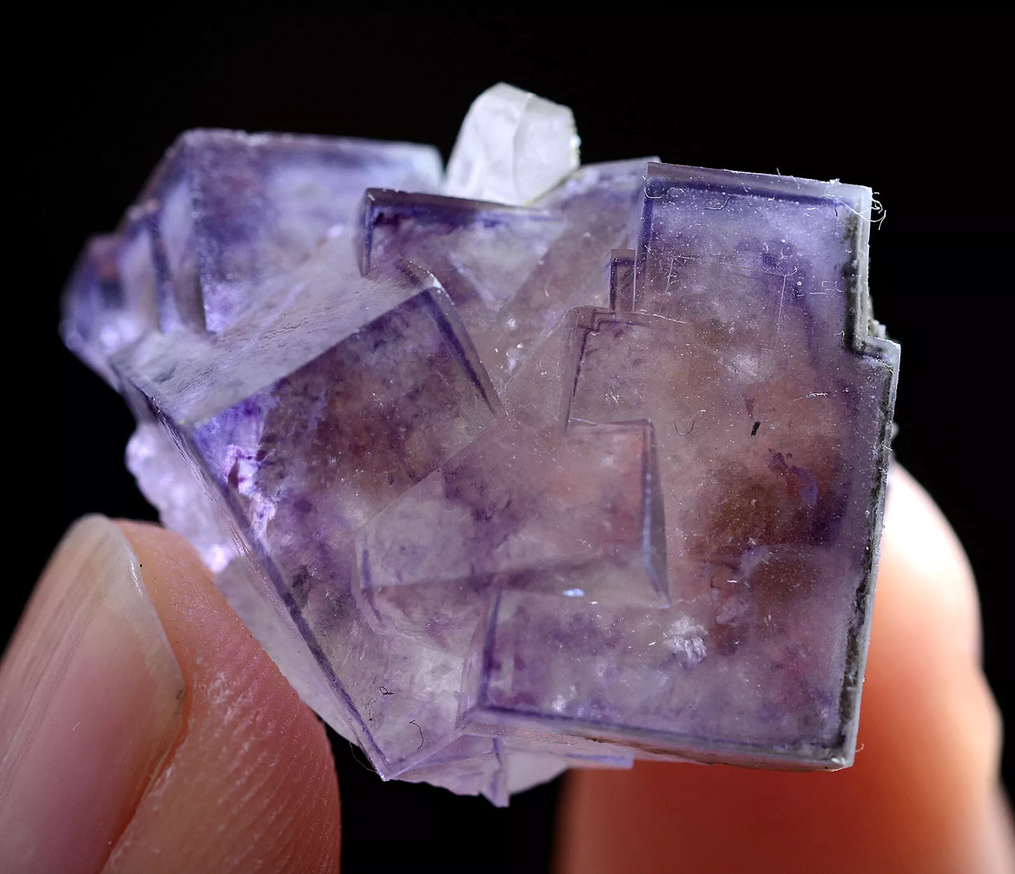 12gNatural Window Purple FLUORITE & Crystal Mineral Specimen/ Yaogangxian China