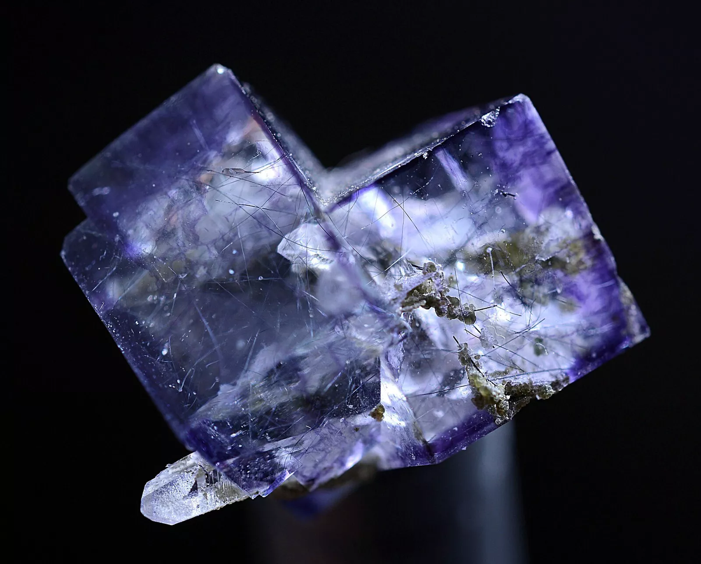 3.5gNatural Bismuthinite Purple FLUORITE  Crystal Mineral Specimen/ Yaogangxian