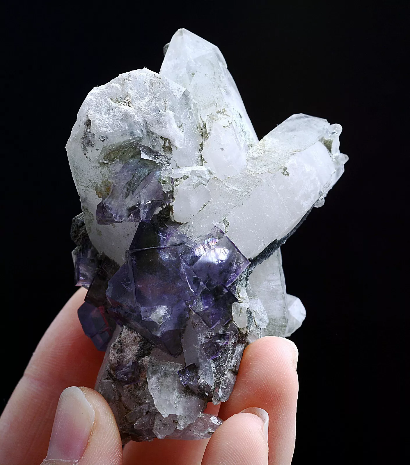 121g Natural Phantom Purple Fluorite Crystal Mineral Specimen/Yaogangxian China