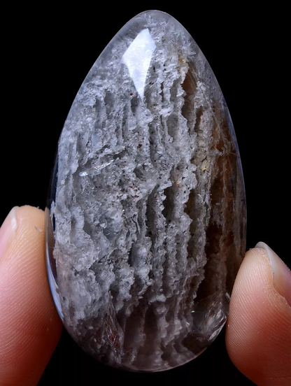 39.81g Natural Ghost White Thousand layer Phantom Quartz Crystal Pendant  Healin