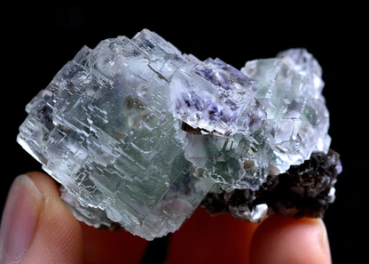 43gNatural Window Purple Fluorite Calcite Mineral Specimen/Yaogangxian China