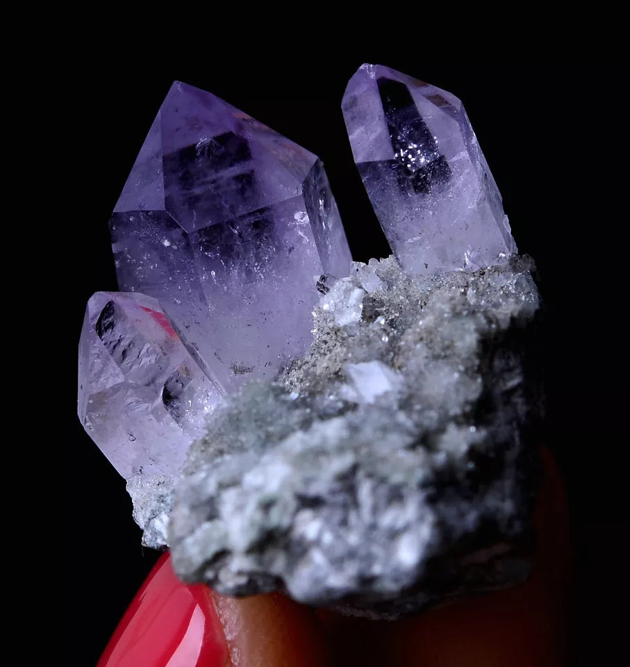 10.11g NATURAL Amethyst Quartz Skeletal Crystal Point Mineral Specimen/ Mexico