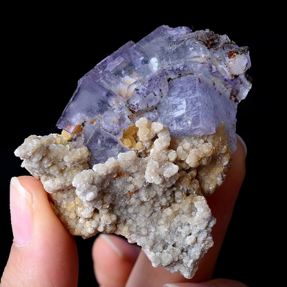 67.1g RARE PURPLE FLUORITE & POLYMINERAL SYMBIOSIS MINERAL SAMPLES YaoGang Xian