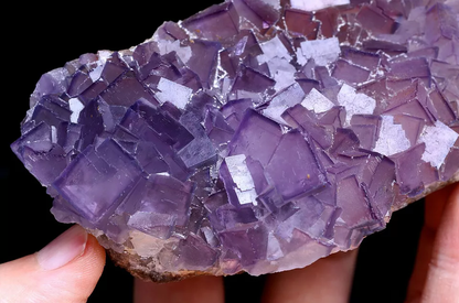 313g Natural Phantom Window Purple Fluorite CRYSTAL CLUSTER Mineral Specimen