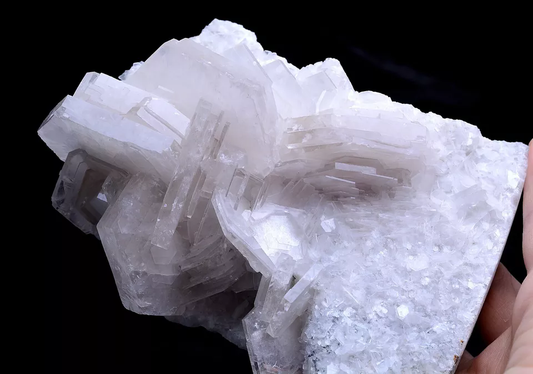 771g Complete Natural  Rare White ladder-Like Calcite Mineral Specimen/ China