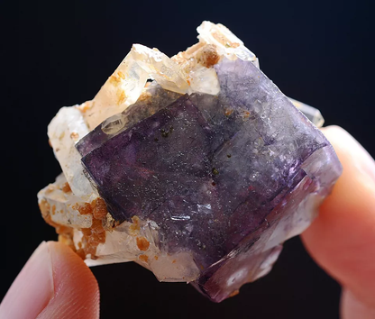 27.0gNatural Complete Purple Fluorite Crystal Mineral Specimen/ YaogangxianChina