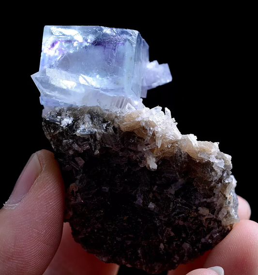 51g Natural Phantom Window Purple FLUORITE Mineral Specimen/Yaogangxian China